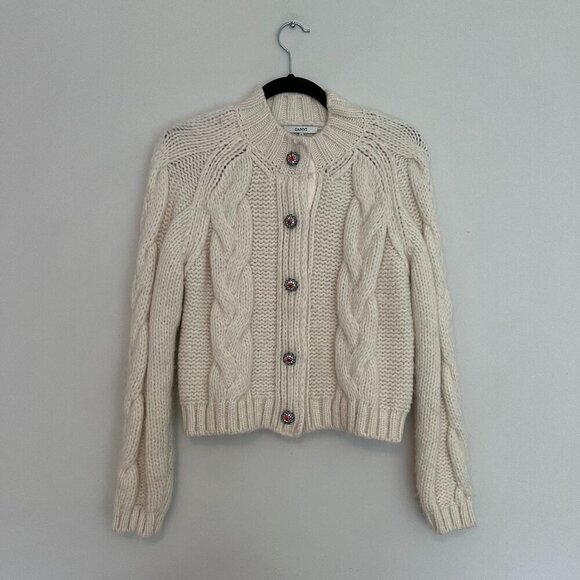 Ganni Crystal-embellished Button Cardigan Sweater - Picture 6 of 9